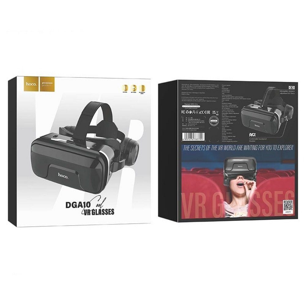 Окуляри віртуальної реальності HOCO DGA10 Cool VR Glasses Black (6931474783790) 2