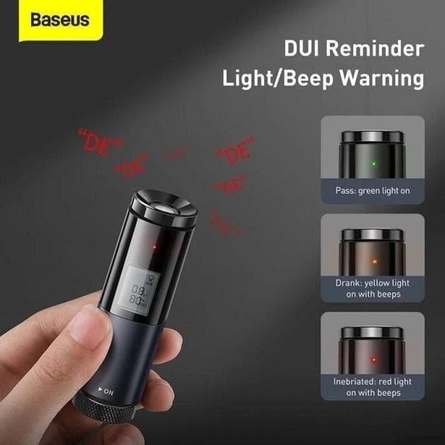 Алкотестер Baseus Digital Alcohol Tester Black (CRCX-01) 6