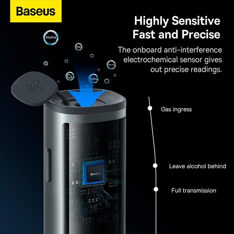 Алкотестер Baseus SafeJourney Pro Series Breathalyzer, Space Grey (CRCX060014) 8