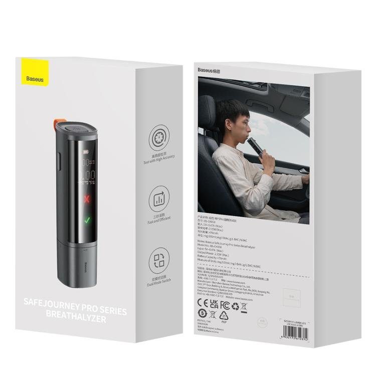Алкотестер Baseus SafeJourney Pro Series Breathalyzer, Space Grey (CRCX060014) 2