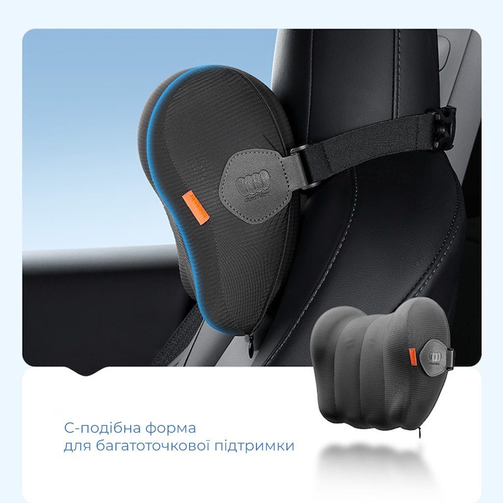 Подушка підголівник Baseus ComfortRide Series Car Cooling Headrest Cluster Black (C20036402111-00) 11