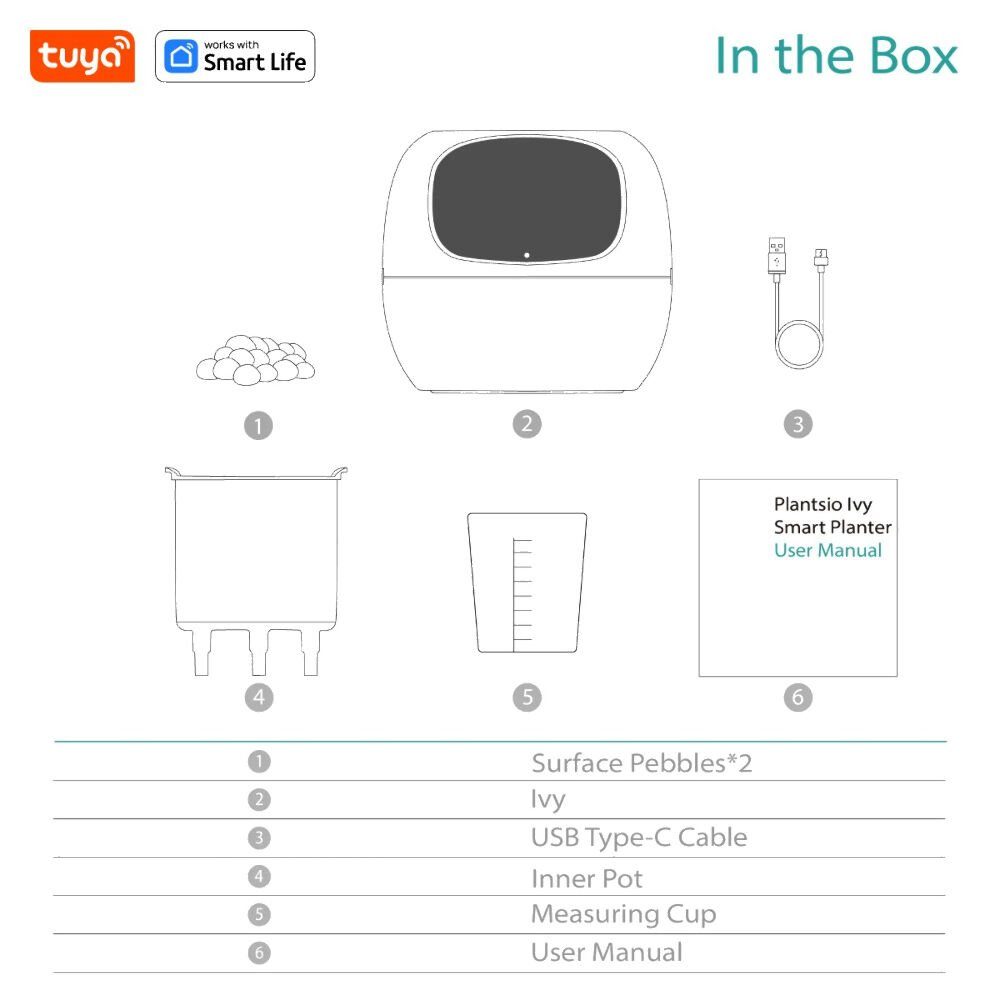 Інтерактивний розумний горщик для рослин Ivy Smart Planter Tuya AI, Yellow (ISPTAY) 9