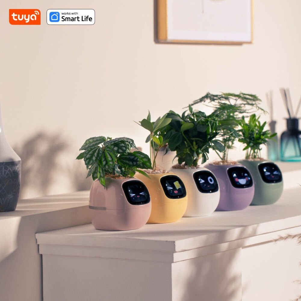 Інтерактивний розумний горщик для рослин Ivy Smart Planter Tuya AI, Yellow (ISPTAY) 3