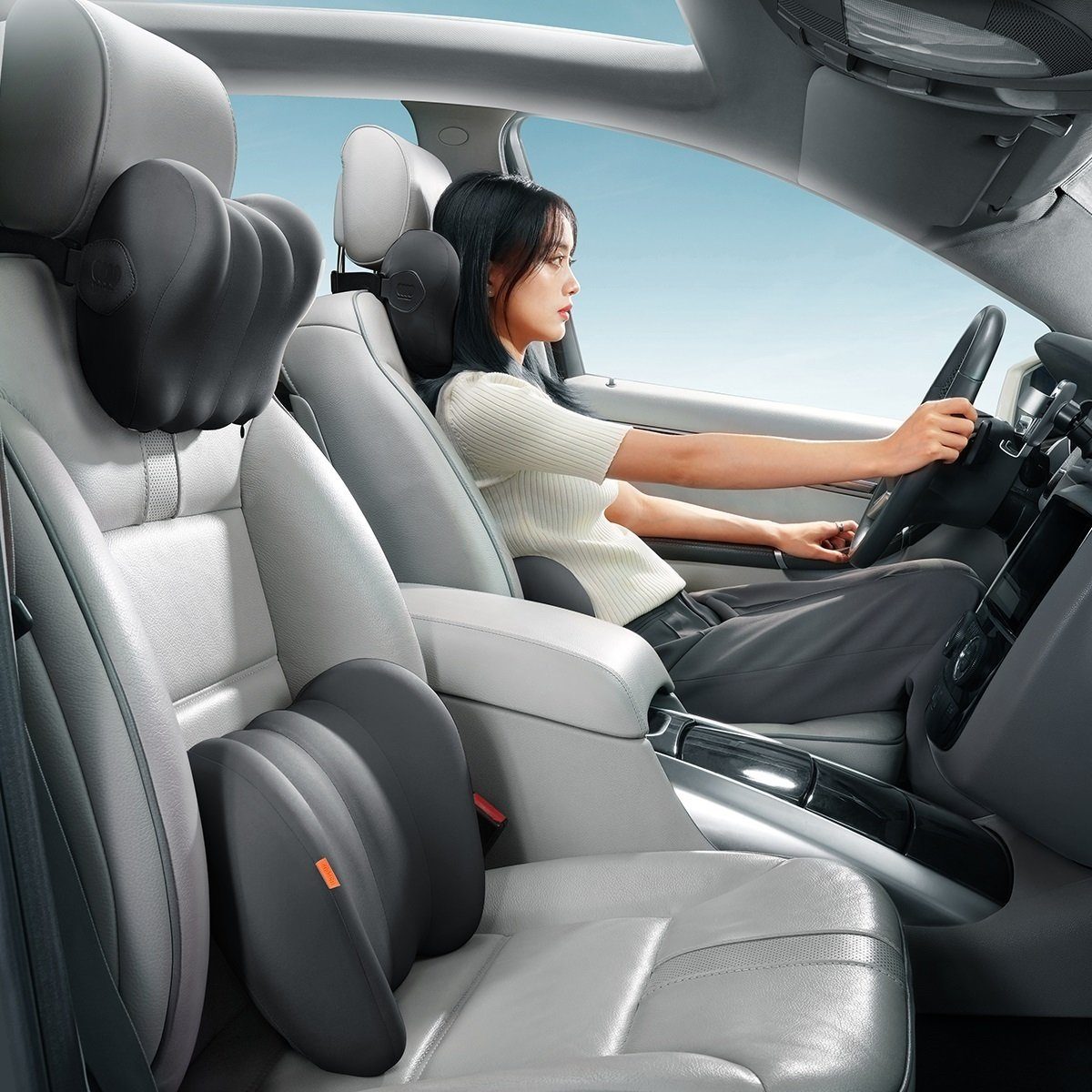 Подушка підголівник Baseus ComfortRide Series Car Headrest Pillow Cluster Black (C20036400111-00) 8