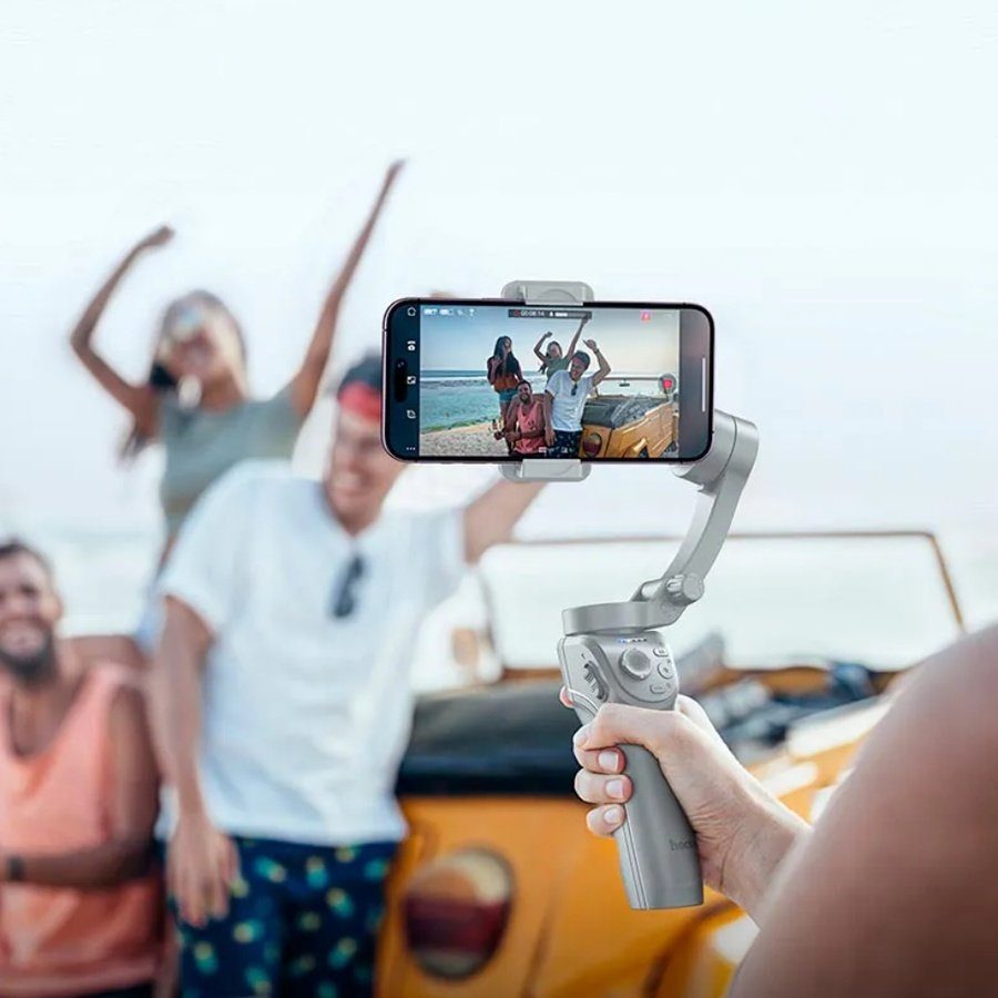 Триосьовий стабілізатор HOCO K24 Support 3-axis smart gimbal Gray (6942007635547) 5
