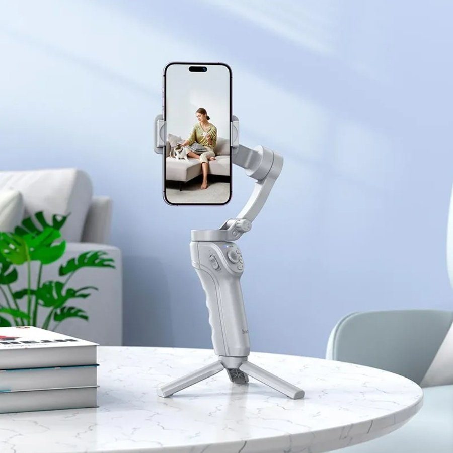 Триосьовий стабілізатор HOCO K24 Support 3-axis smart gimbal Gray (6942007635547) 6