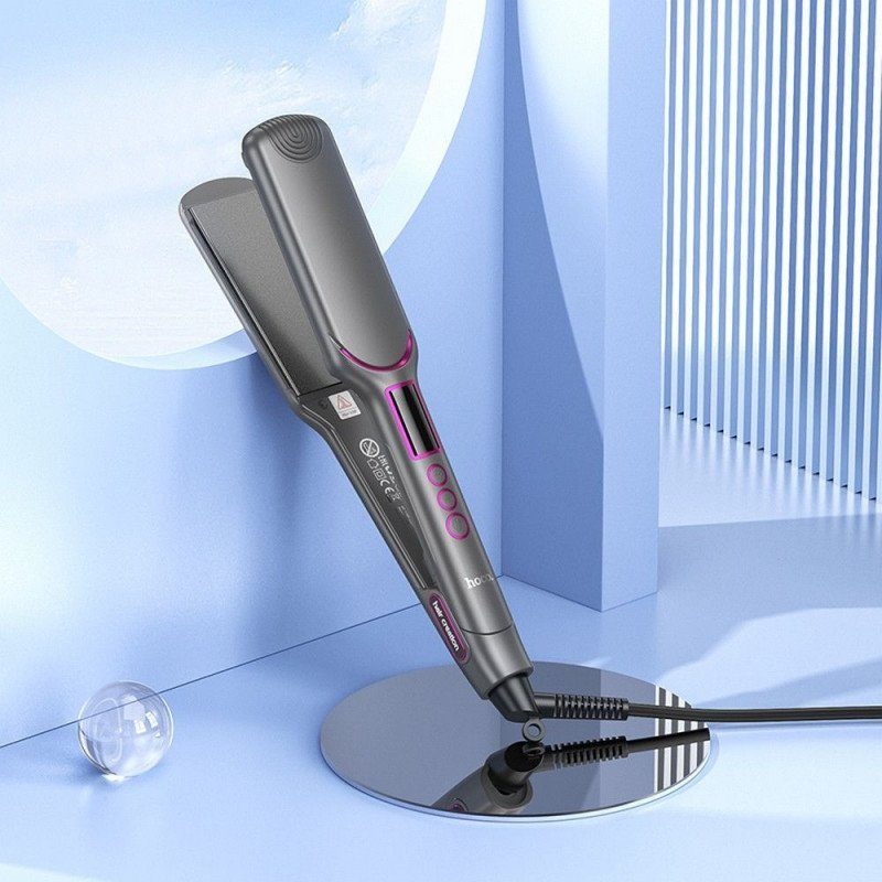Вирівнювач для волосся з цифровим дисплеєм HOCO HP42 Wide board hair straightener with digital display(EU) Gray (6942007631648) 7