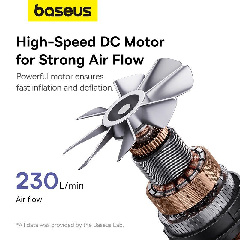 Портативний насос для матраців Baseus PocketGo Portable Air Pump Stellar White (C11157700221-00) 6