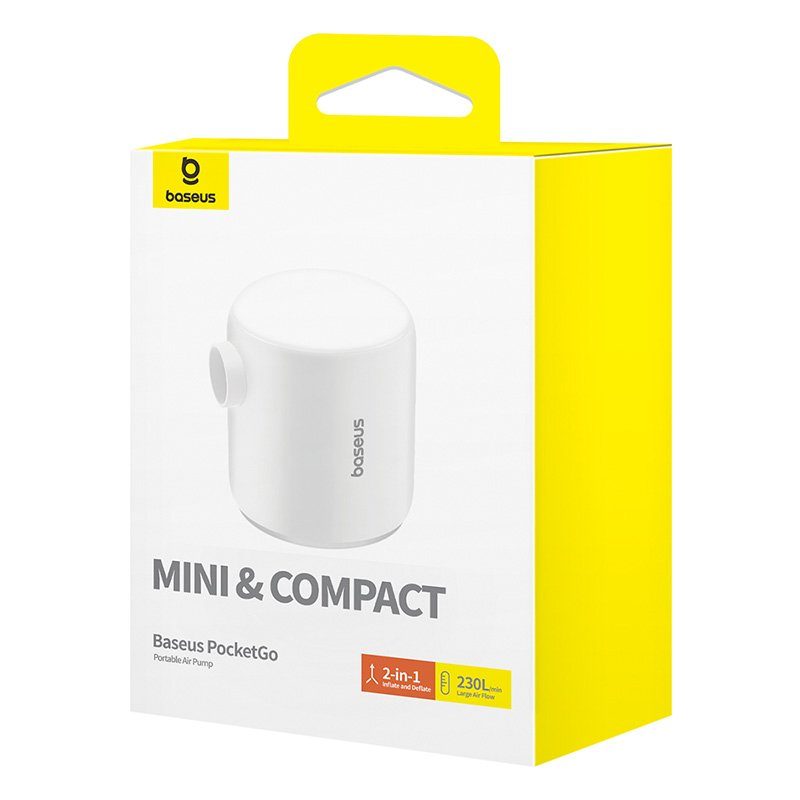 Портативний насос для матраців Baseus PocketGo Portable Air Pump Stellar White (C11157700221-00) 2