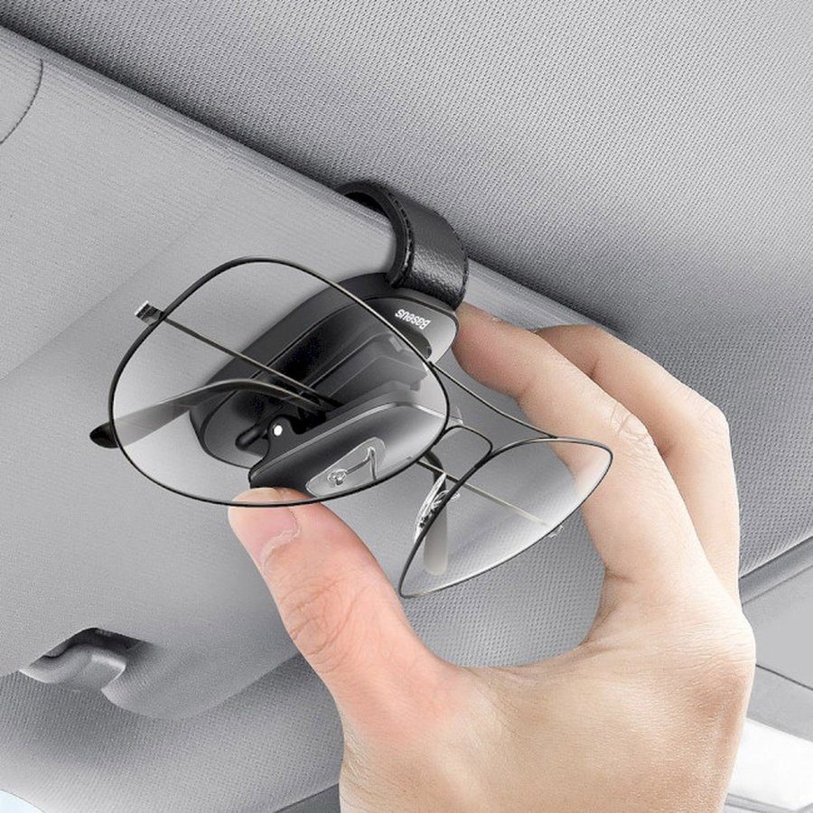 Автомобільний тримач для окуляр Baseus Platinum Vehicle eyewear clip（clamping type）Black (ACYJN-B01) 5