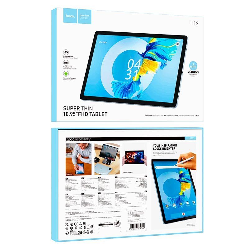 Планшет HOCO HI12 10.95-inch tablet PC Island Blue (6942007634342) 2
