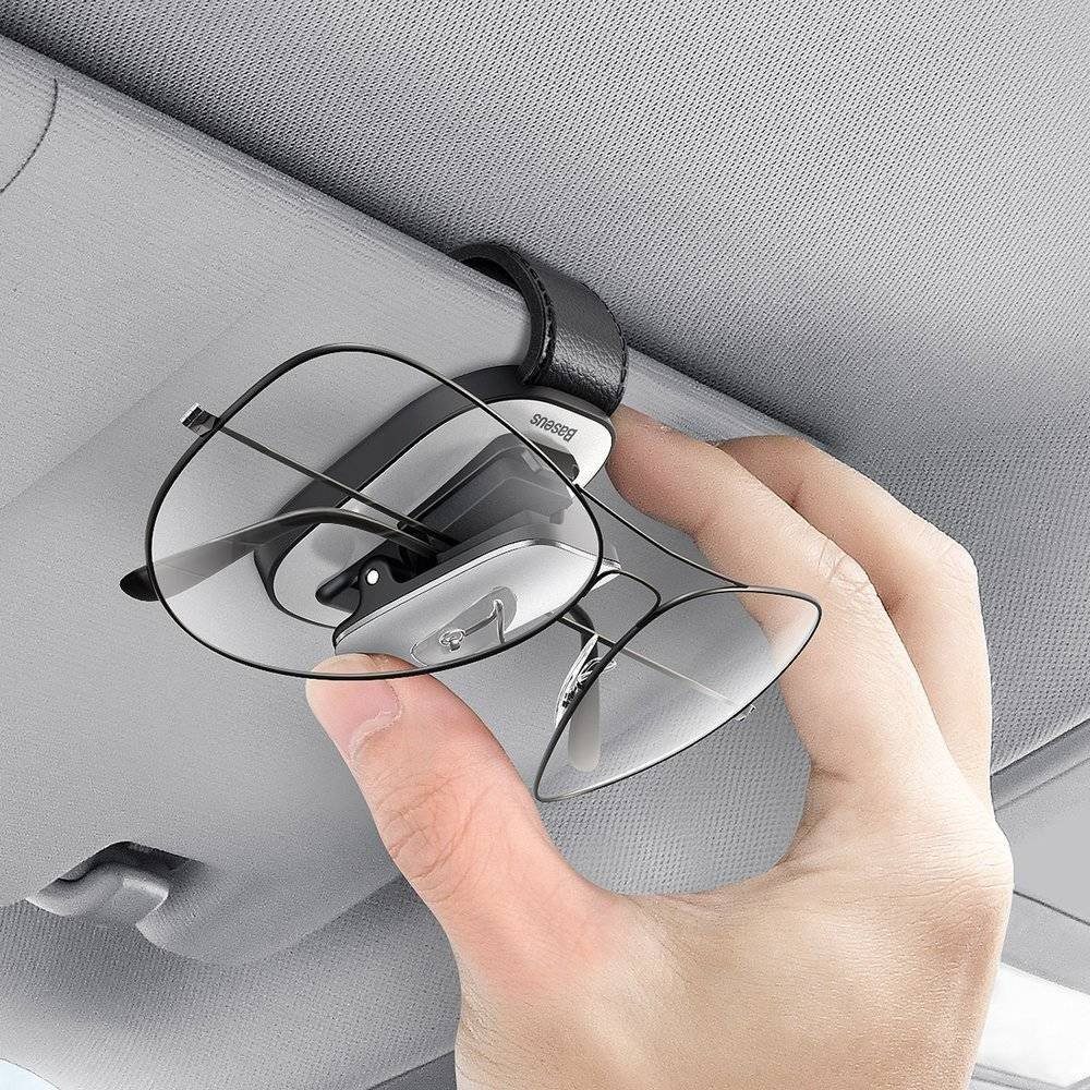 Автомобільний тримач для окулярів Baseus Platinum Vehicle eyewear clip（clamping type）Silver (ACYJN-B0S) 6