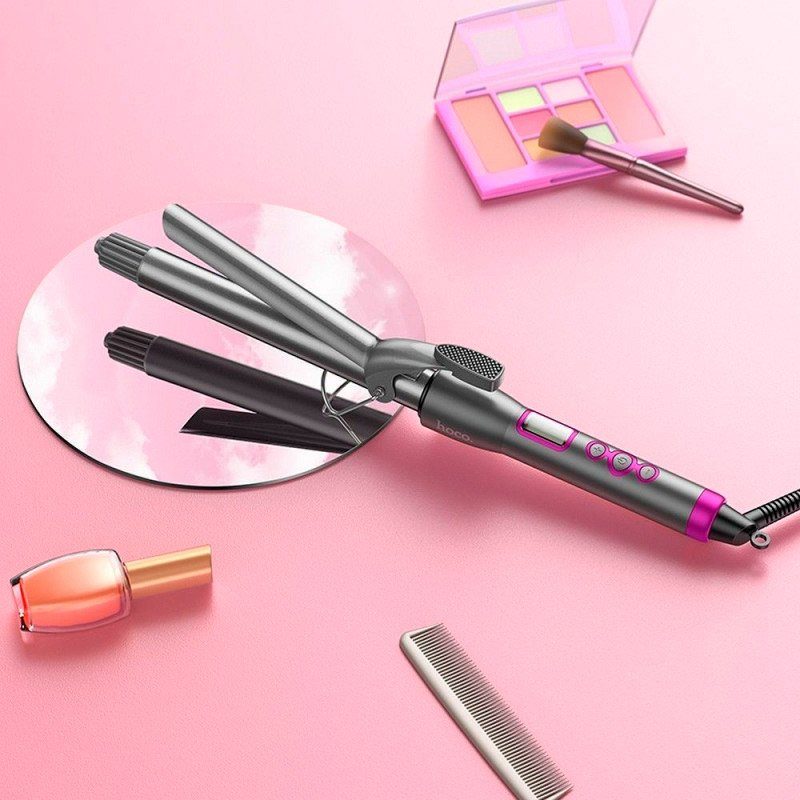 Плойка HOCO HP43 Electric manual curling iron with digital display(EU) Gray (6942007631655) 5
