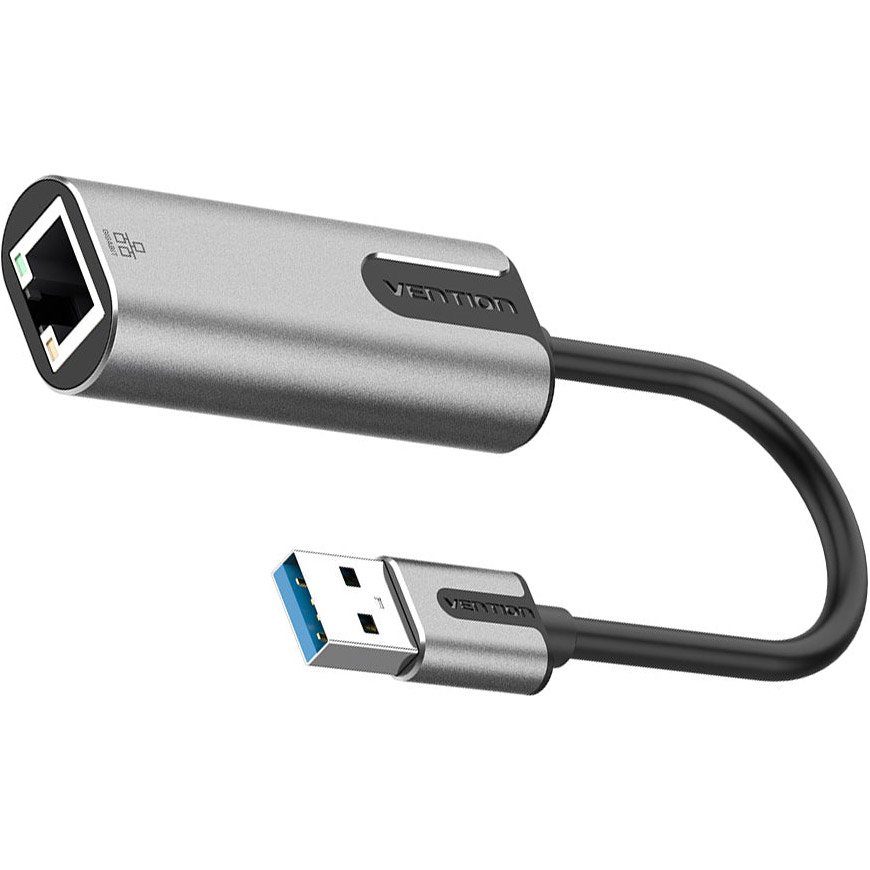 Адаптер Vention USB 3.0-A to Gigabit Ethernet Adapter Gray 0.15M Aluminum Alloy Type (CEWHB) (CEWHB) 2