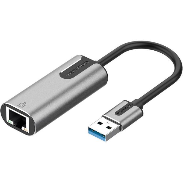Адаптер Vention USB 3.0-A to Gigabit Ethernet Adapter Gray 0.15M Aluminum Alloy Type (CEWHB) (CEWHB)