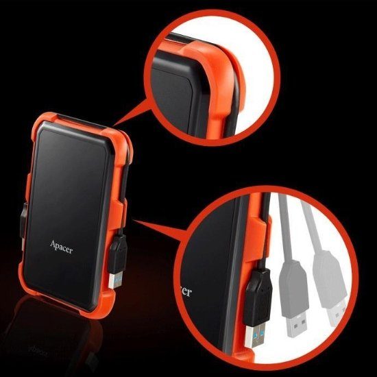 Зовнішній жорсткий диск PHD External 2.5'' Apacer USB 3.1 AC630 1TB Orange (color box) (AP1TBAC630T-1) 4