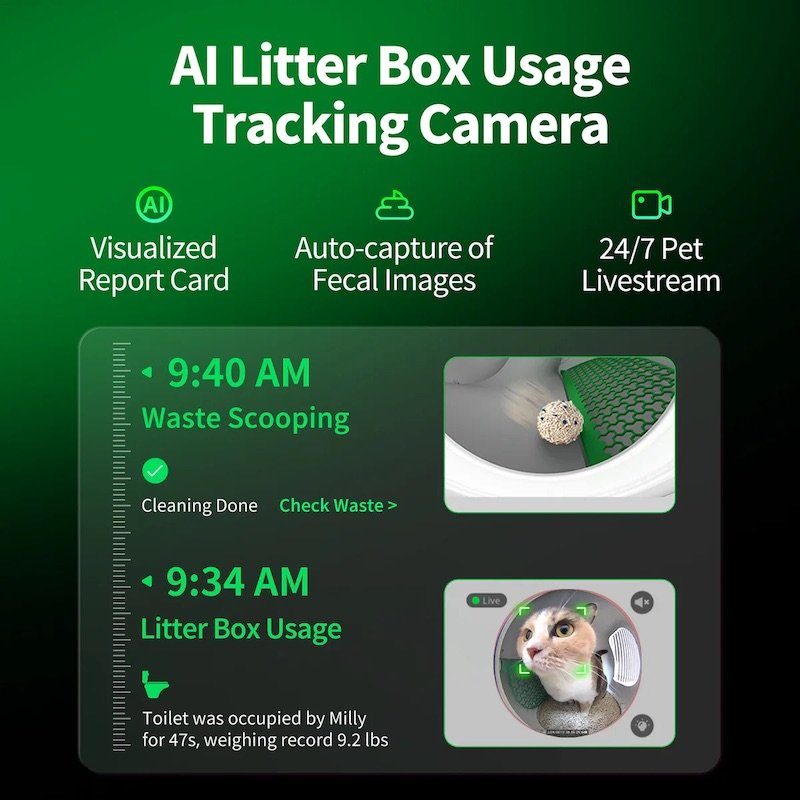 Смарт автоматичний лоток PETKIT Purobot Max Pro with Camera (P9904) 11