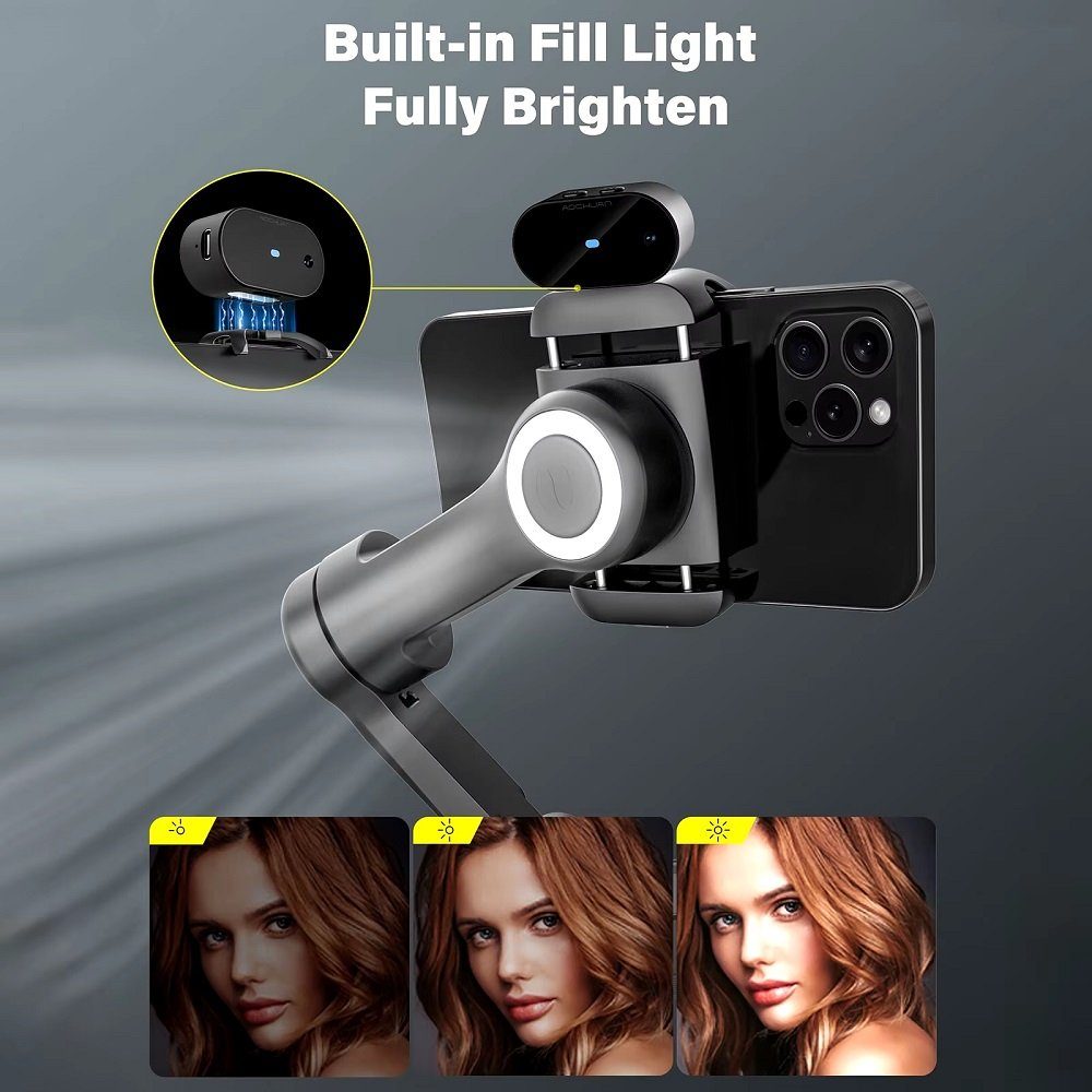 Триосьовий стабілізатор AOCHUAN Professional Gimbal Stabilizer for Smartphone SMART X Pro AI Black (AOCHUAN-SMARTXPROAI-B) 6