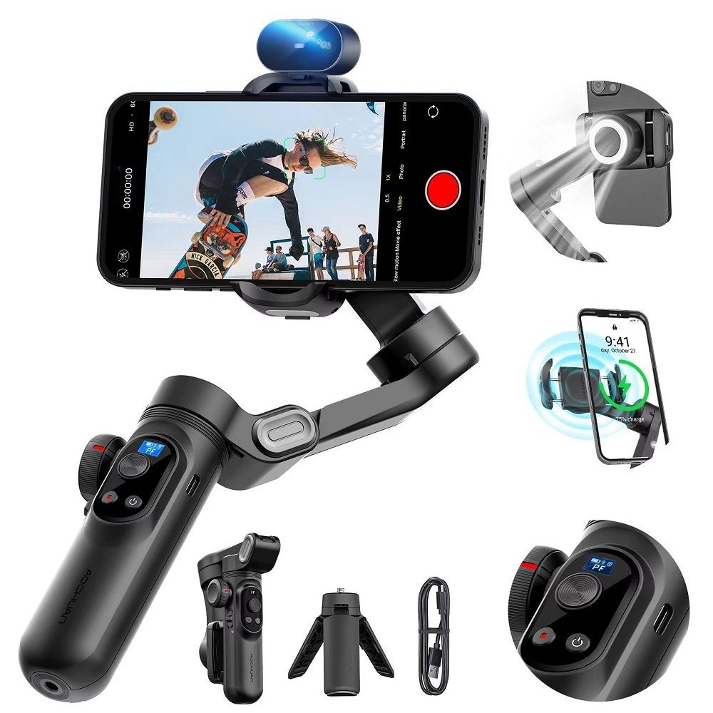 Триосьовий стабілізатор AOCHUAN Professional Gimbal Stabilizer for Smartphone SMART X Pro AI Black (AOCHUAN-SMARTXPROAI-B) 3