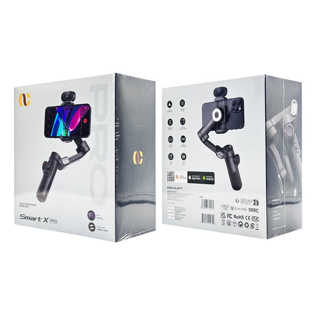 Триосьовий стабілізатор AOCHUAN Professional Gimbal Stabilizer for Smartphone SMART X Pro AI Black (AOCHUAN-SMARTXPROAI-B) 2