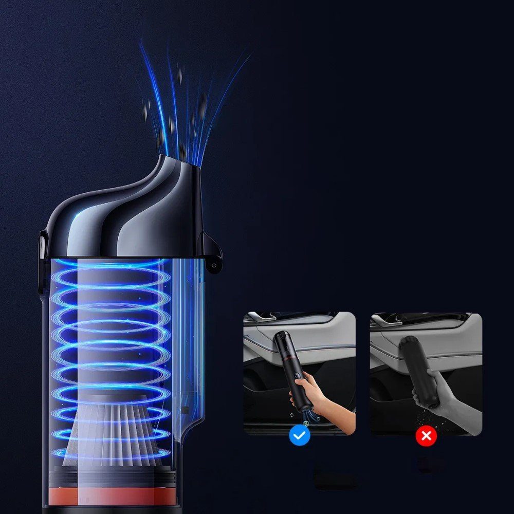 Автомобільний пилосос Baseus A5 Handy Vacuum Cleaner (16000pa) Black (C30459500111-00) 8