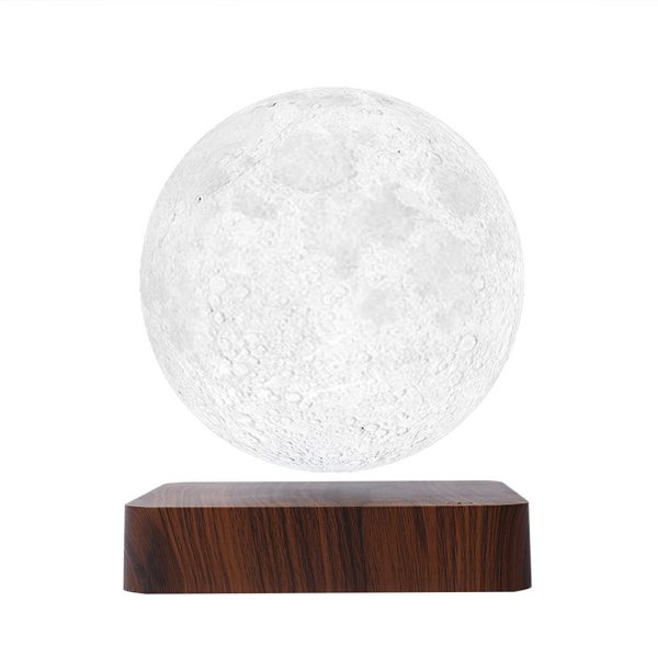 Магнітна левітаційна лампа HCNT Levitating Lamp Moon Dark Wood Grain (SIM10-GW5-M)