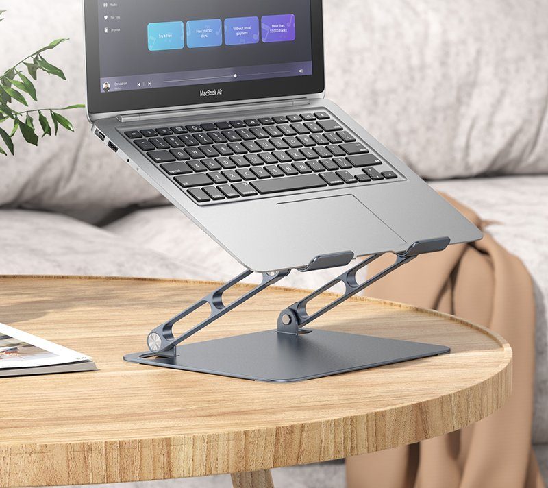 Підставка для ноутбука BOROFONE BH115 Plus Vito metal notebook stand Metal Gray (6941991112454) 6