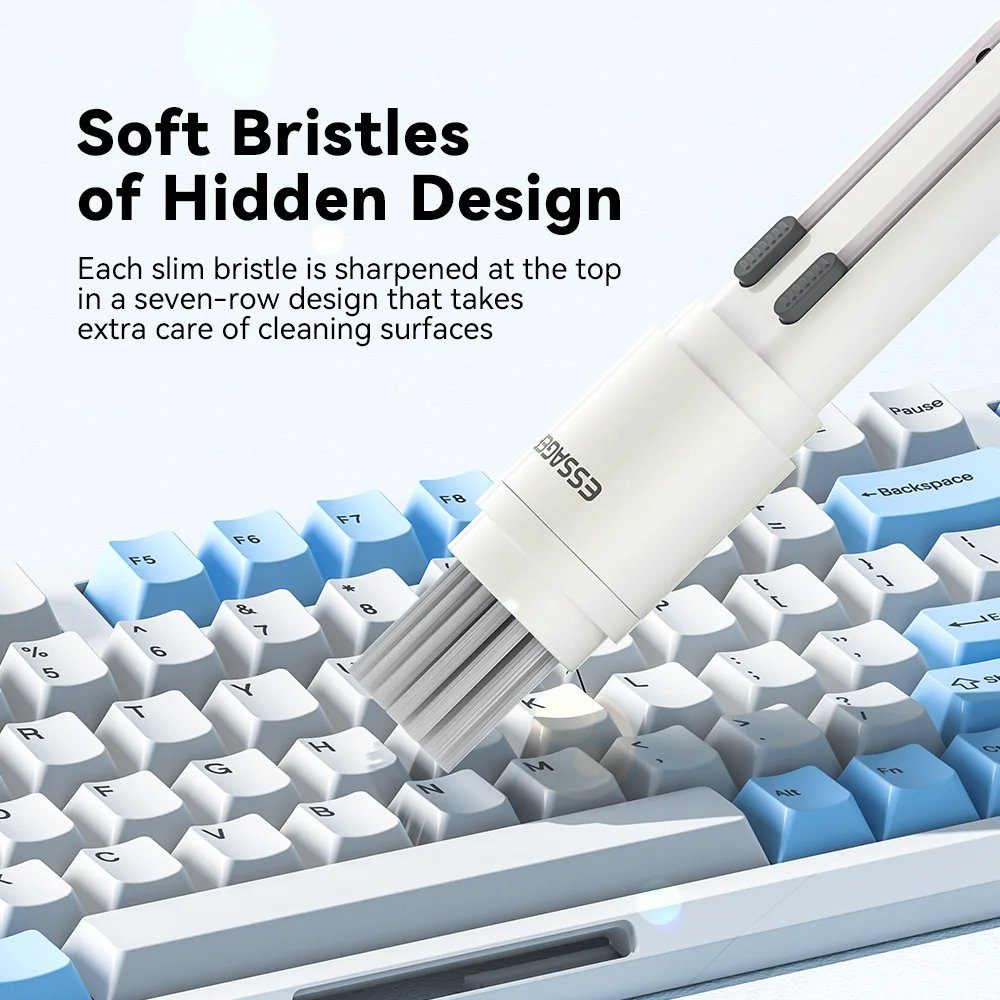 Набір для очистки девайсів ESSAGER 5 in 1 cleaning brush White and Grey (EQJ05-QF02) 4