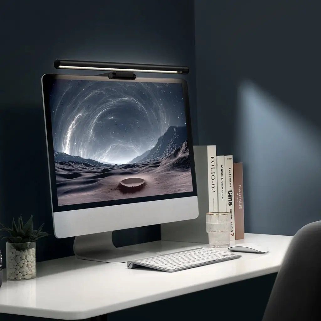 Лампа для монітора Baseus i-wok Series USB Asymmetric Light Source Screen Hanging Light (fighting) Pro Black (DGIWK-P01) 5