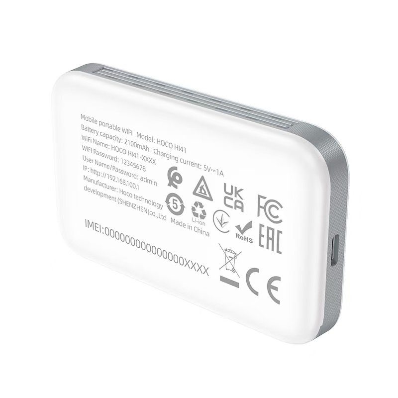 Мобільний роутер HOCO HI41 Mobile portable WiFi (Europe Asia and Africa) White (6942007647984) 5