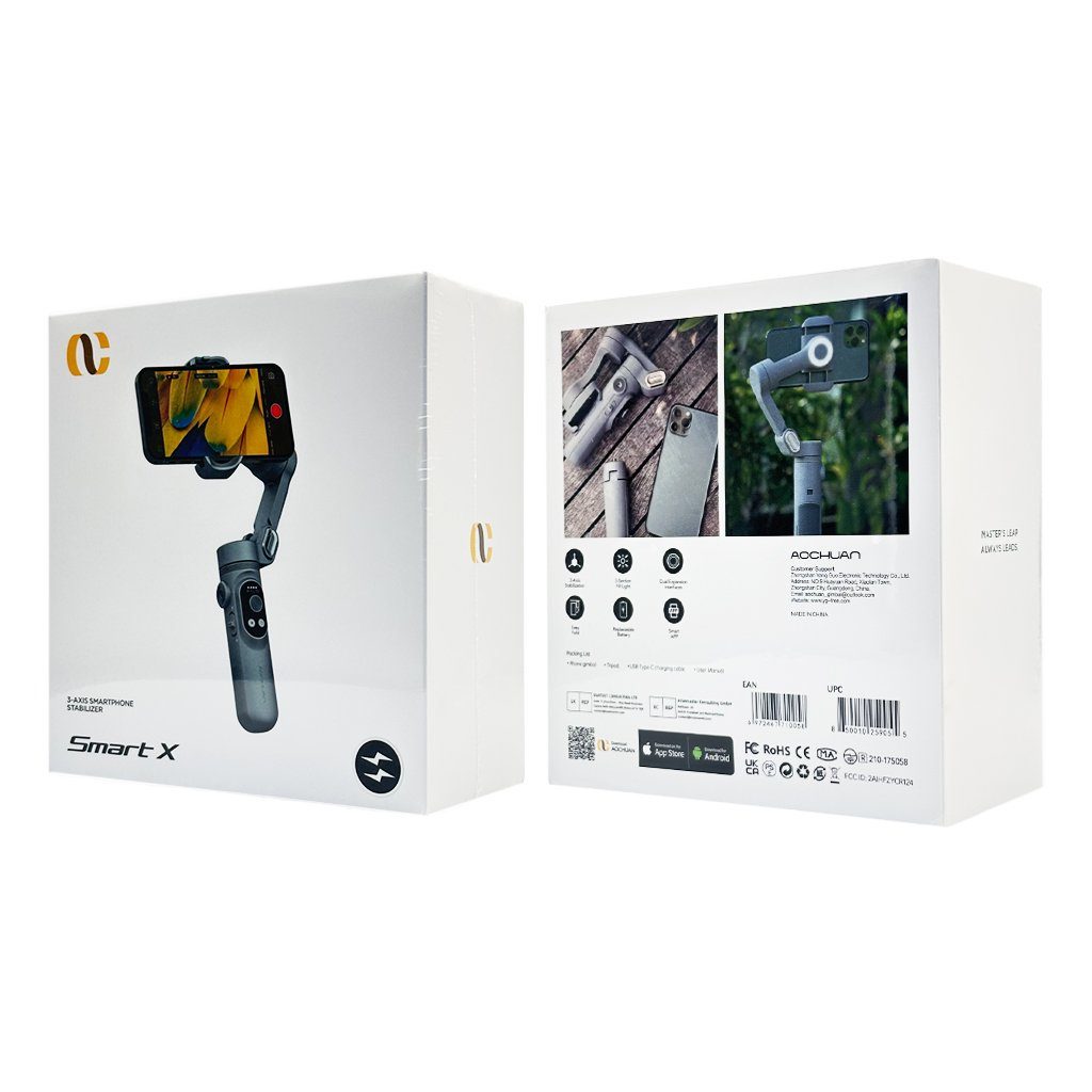 Триосьовий стабілізатор AOCHUAN Professional Gimbal Stabilizer for Smartphone SMART X Сірий (AOCHUAN-SMARTX-G) 2