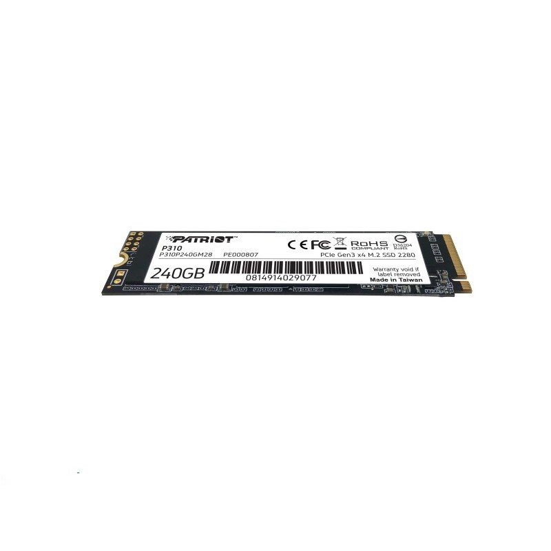 Накопичувач SSD M.2 Patriot P310 240GB NVMe 2280 PCIe 3.0 3D TLC (P310P240GM28) 6