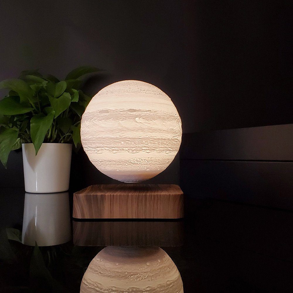 Магнітна левітаційна лампа HCNT Levitating Lamp Jupiter Light Wood Grain (SIM10-GW5-J) 5