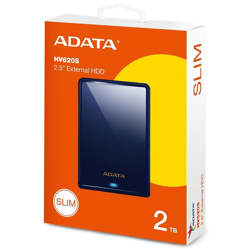 Зовнішній жорсткий диск PHD External 2.5'' ADATA USB 3.2 Gen. 1 DashDrive Classic HV620S 2TB Slim Blue (AHV620S-2TU31-CBL) 2