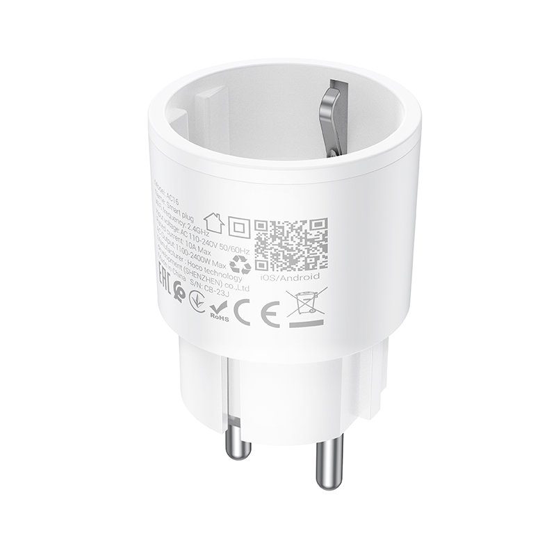 Смарт розетка HOCO AC16 Veloz smart socket(EU/GER) White (6942007616959) 5