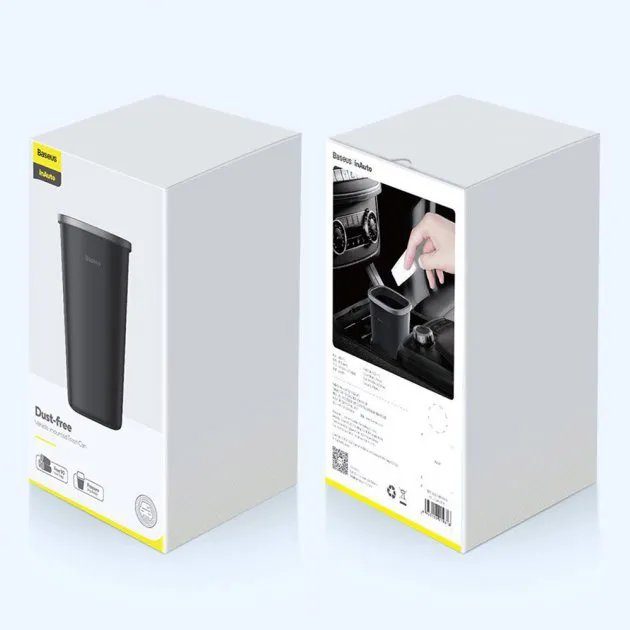 Автомобільний сміттєвий контейнер Baseus Dust-free Vehicle-mounted Trash Can（TrashBag 3 roll/90）Black (CRLJT-A01) 2