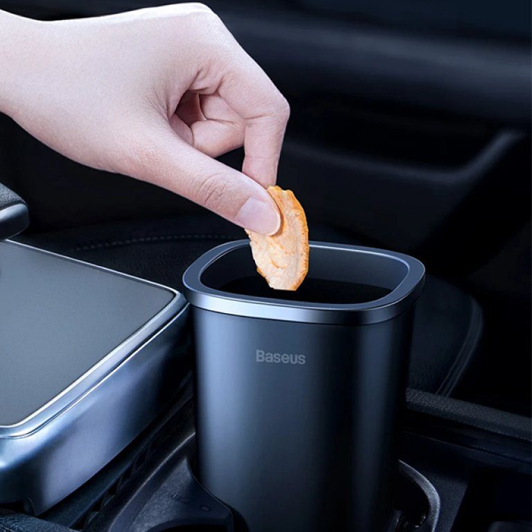 Автомобільний сміттєвий контейнер Baseus Dust-free Vehicle-mounted Trash Can（TrashBag 3 roll/90）Black (CRLJT-A01) 7