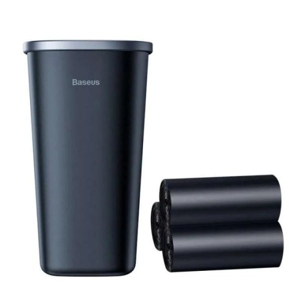 Автомобільний сміттєвий контейнер Baseus Dust-free Vehicle-mounted Trash Can（TrashBag 3 roll/90）Black (CRLJT-A01)