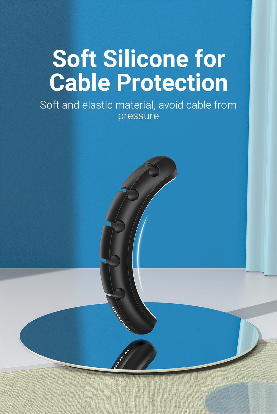 Органайзер Vention 5 Ports Desktop Cable Manager Black (KBRB0) (KBRB0) 2