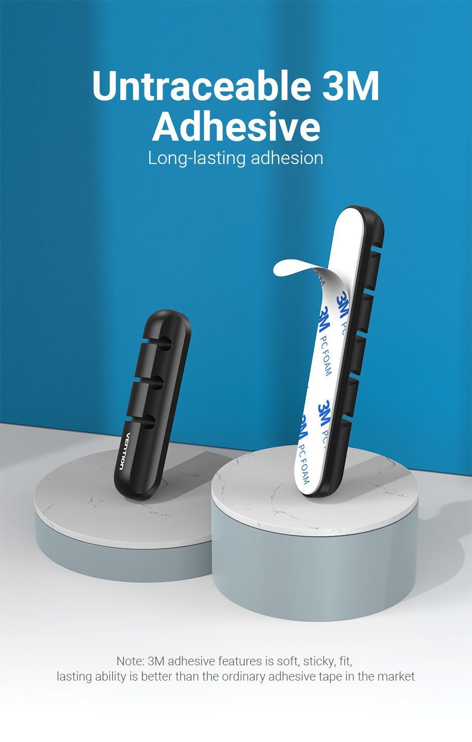 Органайзер Vention 5 Ports Desktop Cable Manager Black (KBRB0) (KBRB0) 6