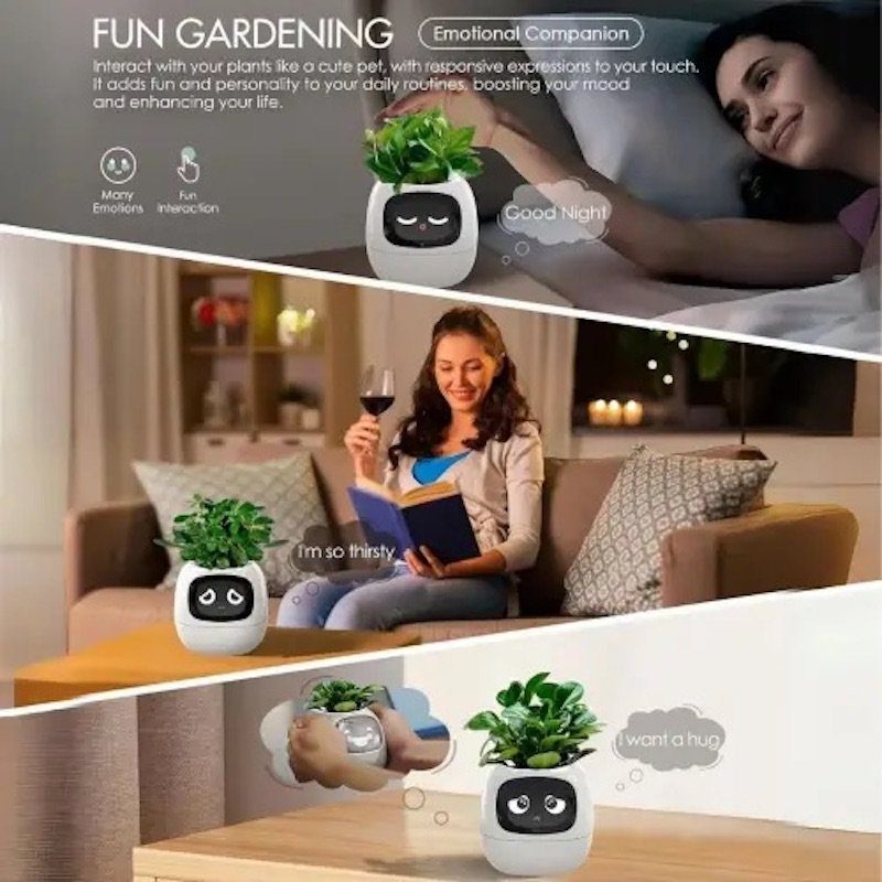 Інтерактивний розумний горщик для рослин Ivy Smart Planter Tuya AI, White (ISPTAW) 8