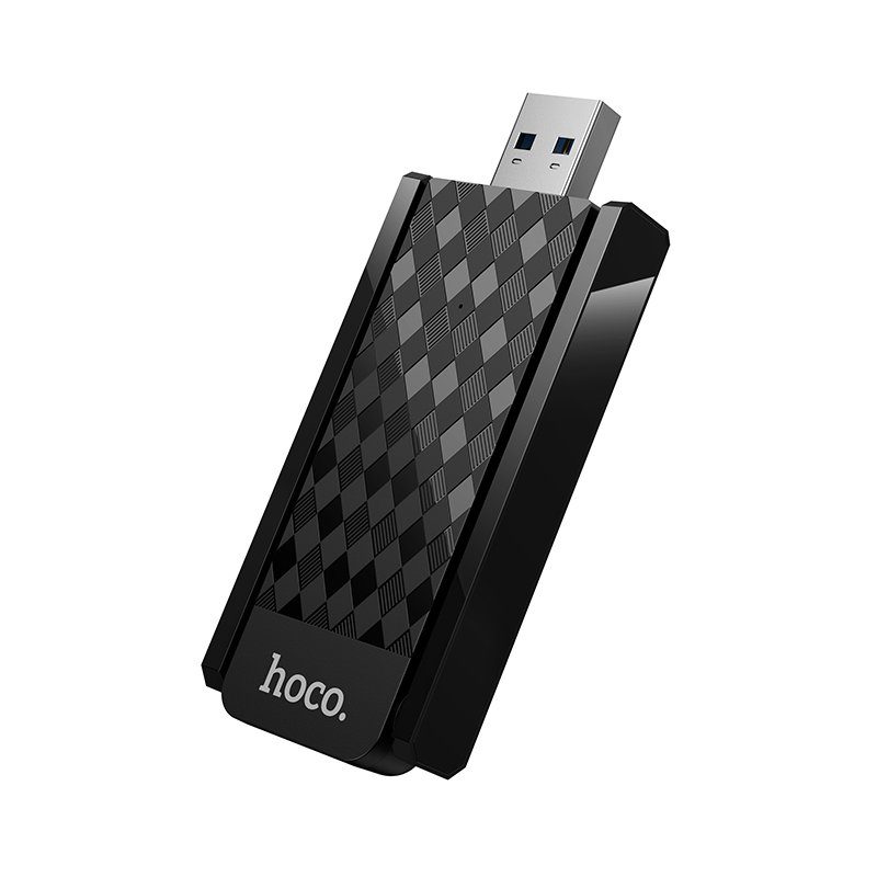 Антена Wi-Fi HOCO HI34 WiFi6 USB external dual antenna wireless network card Black (6942007659680) 3