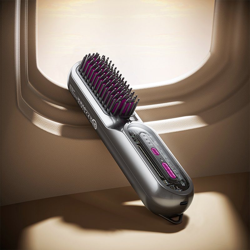 Гребінець для випрямлення волосся HOCO HP45 Heating straight hair comb Gray (6942007654593) 9
