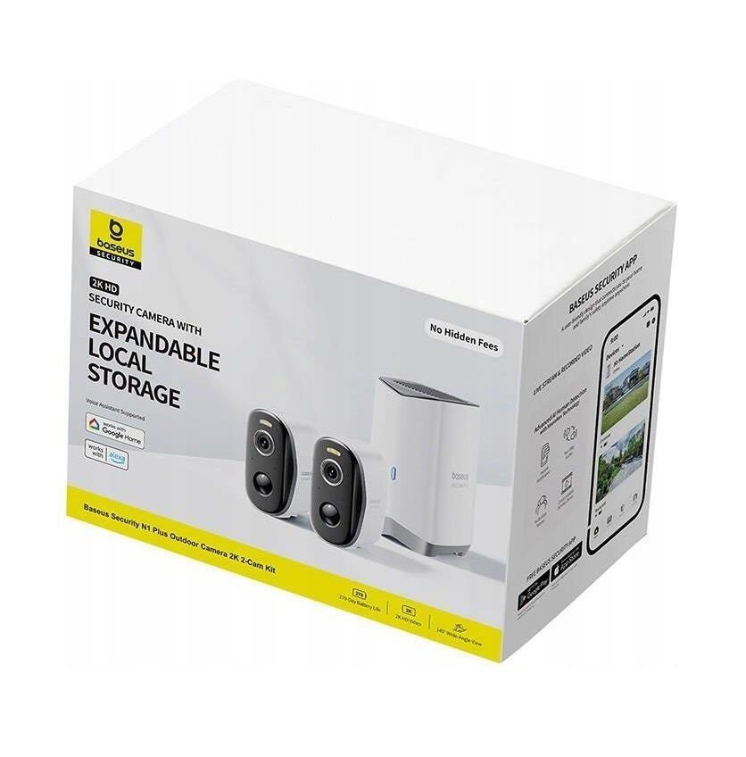 IP-камера відеоспостереження Baseus Security N1 Plus Outdoor Camera 2K 2-Cam Kit White EU (S0TY002131) 2