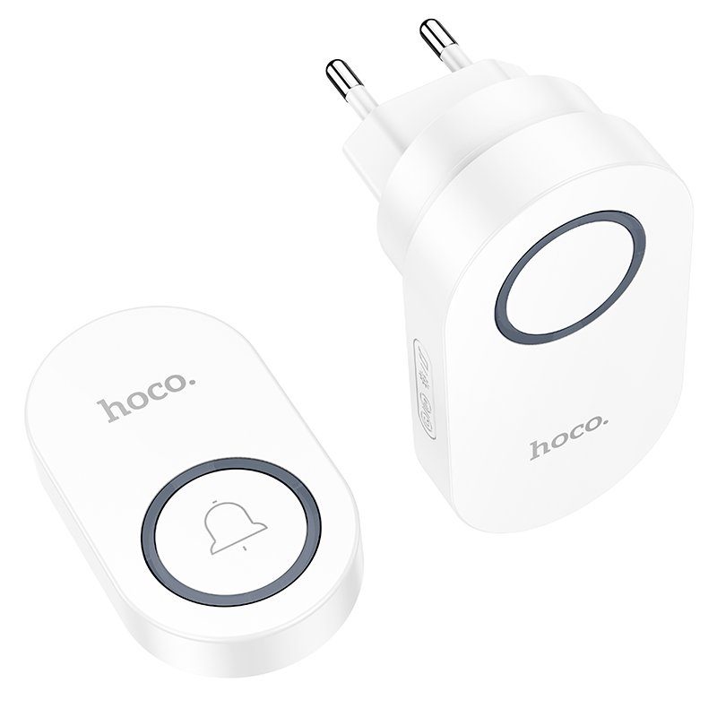 Дзвінок HOCO HI25 210 mAh wireless doorbell (EU) White (6942007662307) 4