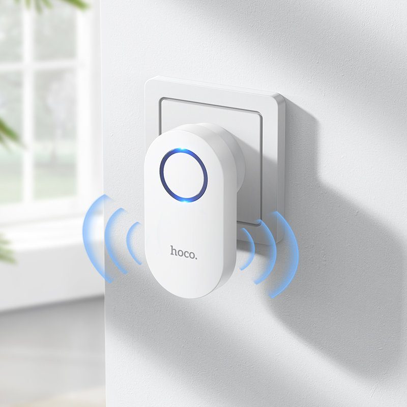 Дзвінок HOCO HI25 210 mAh wireless doorbell (EU) White (6942007662307) 8