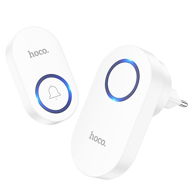 Дзвінок HOCO HI25 210 mAh wireless doorbell (EU) White (6942007662307) 3