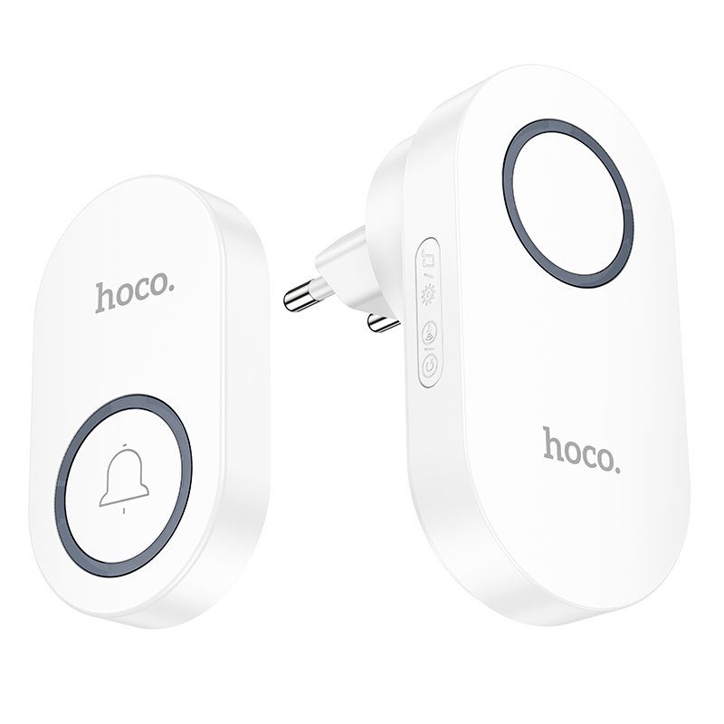 Дзвінок HOCO HI25 210 mAh wireless doorbell (EU) White (6942007662307) 5
