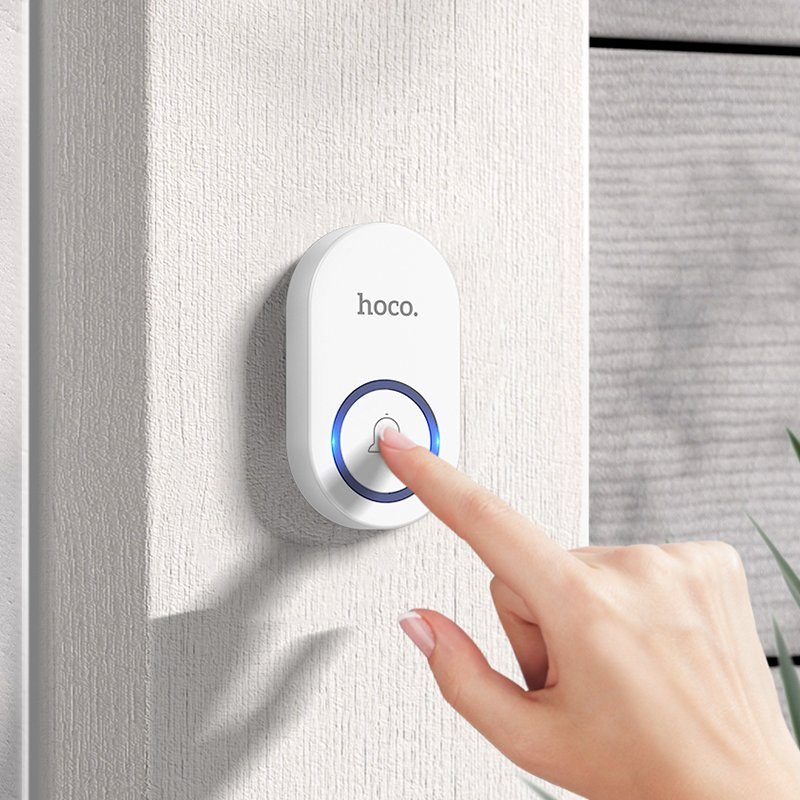 Дзвінок HOCO HI25 210 mAh wireless doorbell (EU) White (6942007662307) 7