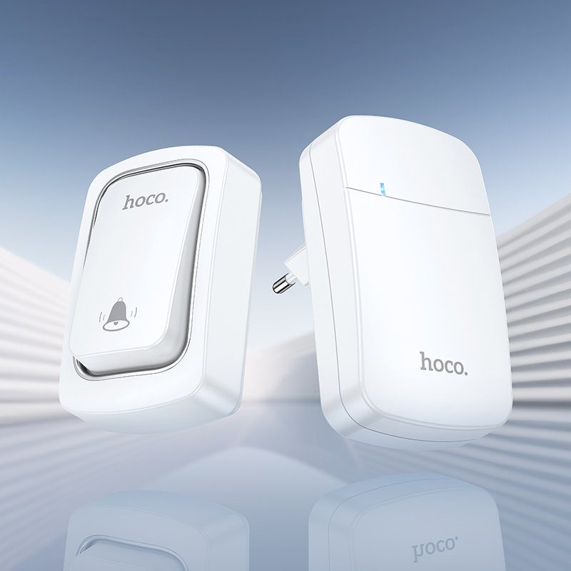 Дзвінок HOCO HI26 self-powered wireless doorbell (EU) (6942007662314) 9